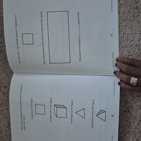 70s PATTERN BLOCKS ACTIVITIES A Math Manipulatives Workbook HOMESCHOOL Grade 4-6 - Picture 12 of 12